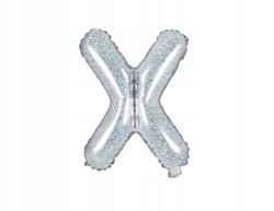 Party Deco Fólia lufi ''X'' betű, 35cm, holografikus