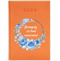 FunnyCase Könyvnaptár 2026, narancssárga, A5, kb. 320 oldal (Kalendarz Pomarańczowy DZIĘKUJEMY ZA NAUKĘ)