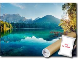 Consalnet Fotótapéta Végyes Szálas Anyagból Táj Kép Hegyek Víz Erdő Nap 150x105 ragasztó Ingyen (14191VX3)