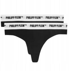 Philipp Plein -60% Philipp Plein Női String Alsó 2 Darabos Csomag Tanga Fekete L (DUPP01)