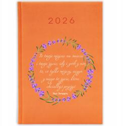 FunnyCase Könyvnaptár 2026 Az Ön Helye A Világban Narancssárga Ajándék (Kalendarz Pomarańcza TWOJE MIEJSCE NA ŚWIECIE)