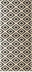Mojdywan Járda 80x300cm folyosó-előszoba modern fekete krémszínű (102332 BLACK CREAM 80X300)