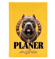 FunnyCase Könyvnaptár 2026 A5 Sárga Napi Irodai Határidőnapló Mester tervező (Kalendarz Planer Mistrza Żółty)