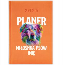  Narancssárga Naptár 2026 A5 Határidőnapló Ajándék Név Kutyus Juhászkutya Wz (KALENDARZ 2026 POMARAŃCZOWY OWCZAREK)