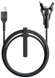 Nomad Здрав кевларен кабел за устройства с Lightning, microUSB и USB-C порт (150 см) - Nomad Kevlar USB-A to Universal Cable v2 (черен) (NM01325185)