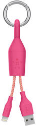 Belkin Кабел тип ключодържател за всички устройства с Lightning порт - Belkin Mixit Lightning to USB Clip Cable (розов) (F8J173BT06INPNK)
