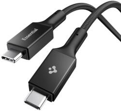 Spigen Кабел с бързо зареждане за устройства с USB-C порт - Spigen Essential USB-C to USB-C Cable 100W (черен) (150 см) (ACA10421)