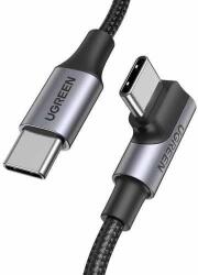 UGREEN USB-C към USB-C кабел за устройства с USB-C порт (100 см) - Ugreen Angled USB-C to USB-C Data Cable 100W (черен) (US334)
