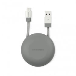 Vonmahlen Premium Cable USB-A to microUSB - USB-A към microUSB 2.0 плетен кабел за устройства с USB-C порт (100 см) (сребрист) (E070P0004)