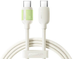 JOYROOM Здрав кабел с бързо зареждане и светещ накрайник за устройства с USB-C порт (120 см) - Joyroom USB-C to USB-C Fast Charging Cable With Fluorescent Tip 60W (бежов) (S-A53)