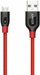 Anker Качествен плетен кабел за зареждане на устройства с microUSB порт (90 см) - Anker Powerline+ Nylon Micro USB cable 90 cm (червен) (A8142G91)