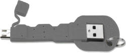 4smarts Кабел тип ключодържател за всички устройства с MicroUSB (8.5 см) - 4smarts Basic KeyLink MicroUSB Cable (сив)