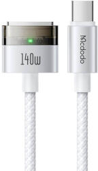Mcdodo Mагнитен захранващ кабел за MacBook Pro 14 (2021-2025), MacBook Pro 16 (2021-2024), MacBook Air 13 (2021-2025), MacBook Air 15 (2023-2025) - Mcdodo USB-C to Magsafe 3 Charge Cable 140W (200 см) (бял) 