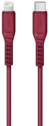 Uniq USB-C към Lightning кабел за Apple устройства с Lightning порт (120 см) - Uniq Flex USB-C to Lightning Cable PD 18W (червен) (UNIQ-FLEX(CTMFI)-RED)