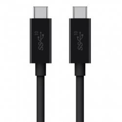 Belkin USB-C към USB-C кабел за устройства с USB-C порт (100 см) - Belkin USB-C 3.1 to USB-C 100W Cable (черен) (F2CU052bt1M-BLK)
