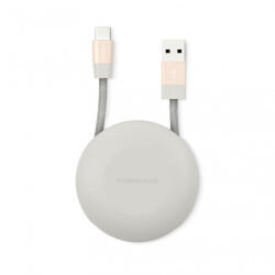 Vonmahlen USB-A към USB-C 2.0 плетен кабел за устройства с USB-C порт (100 см) - Vonmahlen Premium Cable USB-A to USB-C (розово злато) (E070P0003)