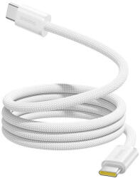 Baseus Здрав кабел с вграден магнитен органайзер и въжена оплетка за устройства с USB-C порт - Baseus Dynamic 4 Pro Magnetic USB-C to USB-C Cable 100W (бял) (100 см) (P10385200211-00)