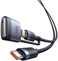 Mcdodo Качествен USB-C към USB-C кабел с MagSafe 3 адаптер - Mcdodo 2in1 USB-C to USB-C and MagSafe 3 Adapter Cable 240W (200 см) (черен) (CA-0140)