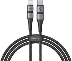 Baseus MFI сертифициран USB-C към Lightning кабел за Apple устройства с Lightning порт (120 см) - Baseus BMX Double-Deck USB-C to Lightning Cable PD 18W (черен) (CATLSJ-AG1)