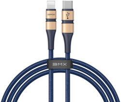 Baseus MFI сертифициран USB-C към Lightning кабел за Apple устройства с Lightning порт (120 см) - Baseus BMX Double-Deck USB-C to Lightning Cable PD 18W (син) (CATLSJ-AV3)