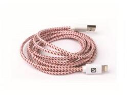 Tucano Плетен Lightning кабел за iPhone, iPad, iPod с Lightning (2 метра) - Tucano Cotone Lightning Cable (червен) (CA-CO8-R)