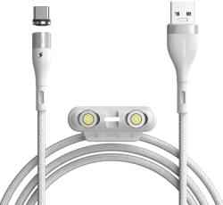 Baseus Кабел с магнитни конектори за Apple продукти с Lightning, microUSB и USB-C (100 см) - Baseus Zinc Magnetic Safe Fast Charging Data Cable (CA1T3-B02) (бял) (CA1T3-B02)
