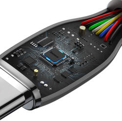 Baseus Кабел с бързо зареждане за устройства с USB-C порт (200 см) - Baseus Jelly USB-C to USB-C Cable 100W (черен) (CAGD030101)