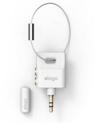 elago Аудио разклонител (сплитер) за мобилни устройства с 3.5 мм стерео-жак - Elago Keyring Splitter (бял) (EEA-SPL-WH)