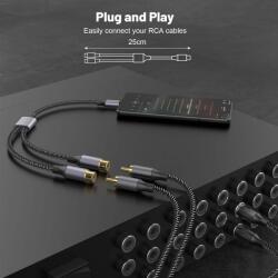 4smarts Активен кабел USB-C мъжко към 2xRCA (чинча) женско за устройства с USB-C порт (20 см) - 4smarts MatchCord Active USB-C Male to 2xRCA Female Adapter Cable (черен) (456903)