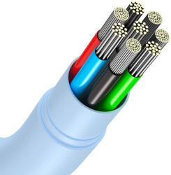 Baseus Кабел с бързо зареждане за устройства с USB-C порт (200 см) - Baseus Jelly USB-C to USB-C Cable 100W (светлосин) (CAGD030103)