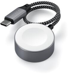 Satechi USB-C Magnetic Charging Cable for Apple Watch - USB-C кабел за зареждане на Apple Watch (18 см) (тъмносив) (ST-TCAW7CM)