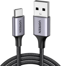 UGREEN Кабел с въжена оплетка и бързо зареждане за устройства с USB-C порт - Ugreen USB-A to USB-C Cable 18W (черен) (200 см) (S288-60128)