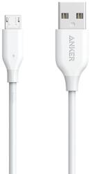 Anker Качествен кабел за зареждане на устройства с microUSB порт - Anker PowerLine microUSB Cable (бял) (90 см) (A8132H21)