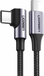 UGREEN Angled USB-C to USB-C Data Cable - USB-C към USB-C кабел за устройства с USB-C порт (200 см) (черен) (50125 (US255))