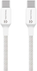 Tactical Здрав кабел с въжена оплетка и бързо зареждане за устройства с USB-C порт - Tactical Stitch Thread USB-C to USB-C Cable 60W (200 см) (бял) (57983126595)