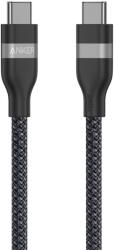 Anker Кабел за бързо зареждане за устройства с USB-C порт - Anker USB-C to USB-C Cable 240W (90 см) (черен) (A82E2H21)