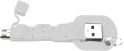 4smarts Кабел тип ключодържател за всички устройства с MicroUSB (8.5 см) - 4smarts Basic KeyLink MicroUSB Cable (бял)