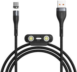 Baseus Кабел с магнитни конектори за Apple продукти с Lightning, microUSB и USB-C (100 см) - Baseus Zinc Magnetic Safe Fast Charging Data Cable (CA1T3-AG1) (черен) (CA1T3-AG1)