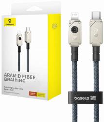 Baseus Изключително здрав USB-C към Lightning кабел за Apple устройства с Lightning порт (200 см) - Baseus Aramid Fiber Braiding USB-C to Lightning Cable PD 20W (P10355803221-01) (син) (P10355803221-01)