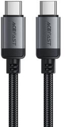 ACEFAST Здрав кабел с въжена оплетка и бързо зареждане за устройства с USB-C порт (120 см) - Acefast C20-03 USB-C to USB-C Charging Cable 15W (черен) (C20-03)