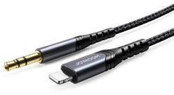 JOYROOM Качествен аудио кабел от Lightning към 3.5 мм. аудио жак (200см) - Joyroom Audio Cable With Lightning Connector (черен) (SY-A02)