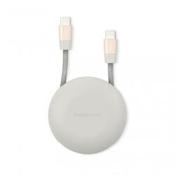 Vonmahlen USB-C към USB-C 2.0 плетен кабел за устройства с USB-C порт (100 см) - Vonmahlen Premium Cable USB-C to USB-C (розово злато) (E070P0009)