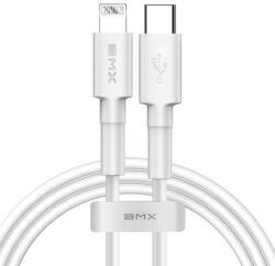 Baseus MFI сертифициран USB-C към Lightning кабел за Apple устройства с Lightning порт (180 см) - Baseus BMX Mini USB-C to Lightning Cable PD 18W (CATLSW-B02) (бял) (CATLSW-B02)