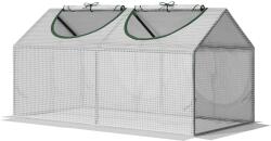 Outsunny Mini Sera Outsunny pentru Plante, Legume, Fructe, cu 2 Ferestre, Design Portabil 119x60x60cm, Alb | Aosom Romania (845-368V03WT)