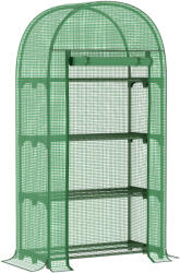Outsunny sera de gradina, pentru plante, legume , fructe, protectia plantelor 80x49x160cm, verde | Aosom Romania (845-607V01)