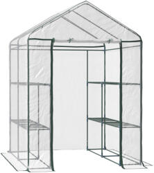 Outsunny sera de gradina, sera pentru plante, legume, fructe 143x143x195cm, transparenta | Aosom Romania (01-0472)