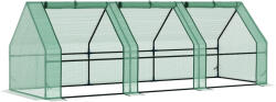 Outsunny sera gradina cu prelata, 270x90x90cm, verde | Aosom Romania (01-0469)