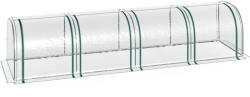 Outsunny Sera tip tunel Outsunny din otel si folie PVC impermeabila si anti-UV, verde inchis/transparenta 395x100x80cm | Aosom Romania (845-234V03CR)