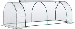 Outsunny Sera de gradina, cadru din otel, PVC, Verde si transparent 250x100x80cm | Aosom Romania (845-305)