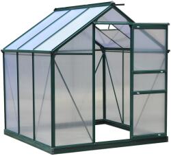 Outsunny Sera de Gradina din Policarbonat si Aluminiu, pentru gradinarit si protectia plantelor, Verde | Aosom Romania (845-058)